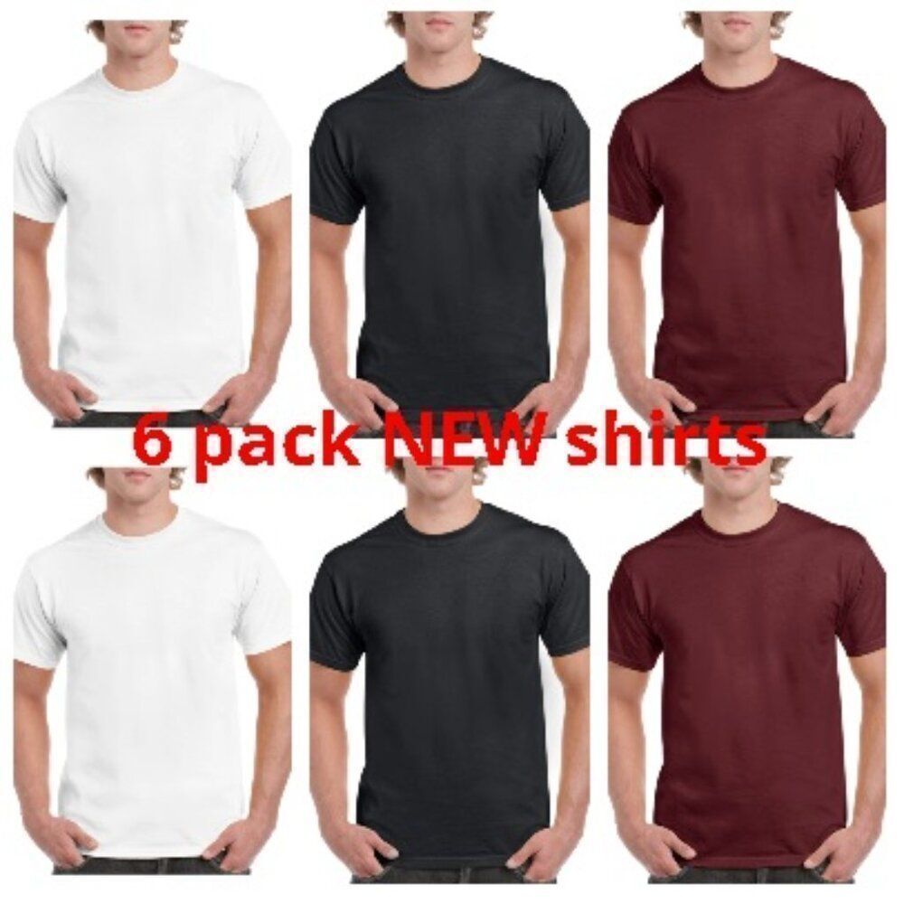 NEW 6 pack men shirt short sleeve 6 shirts great deal!